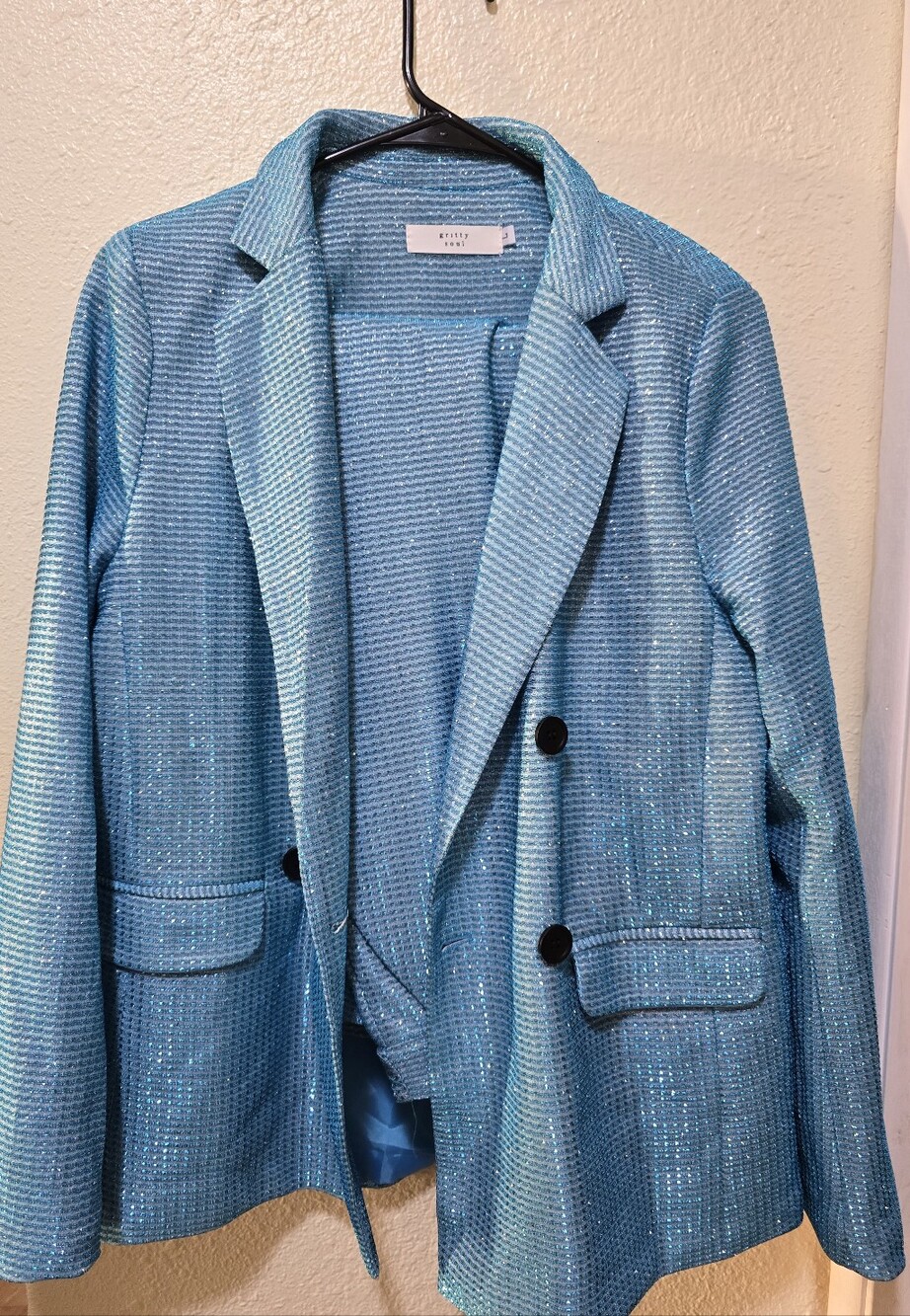 Shimmer Teal Women's Blazer & Pants Set
